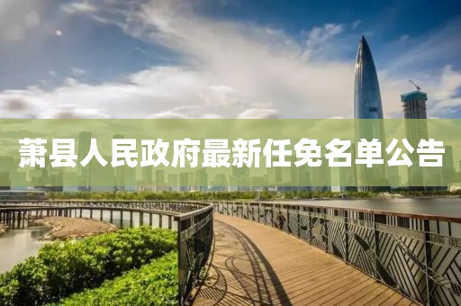 蕭縣人民政府最新任免名單公告