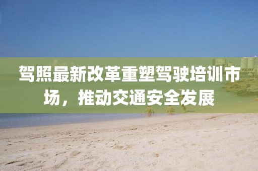 駕照最新改革重塑駕駛培訓(xùn)市場(chǎng)，推動(dòng)交通安全發(fā)展