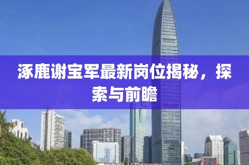 涿鹿謝寶軍最新崗位揭秘，探索與前瞻